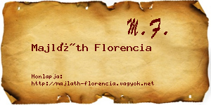 Majláth Florencia névjegykártya